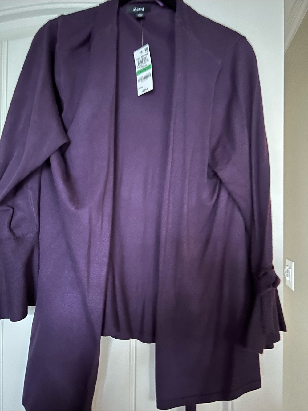 Alfani Plum Open-Front Blazer Jacket